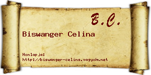 Biswanger Celina névjegykártya